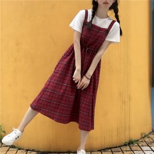 Váy yếm Hàn Quốc dễ thương phù hợp với mọi vóc dáng